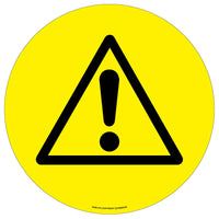 Warning Caution - Exclamation Mark Floor Sign - Self Adhesive