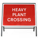 Heavy Plant Crossing Sign - Zintec Metal Sign Face | 1050x750mm