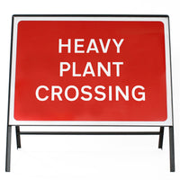 Heavy Plant Crossing Sign - Zintec Metal Sign Face | 1050x750mm