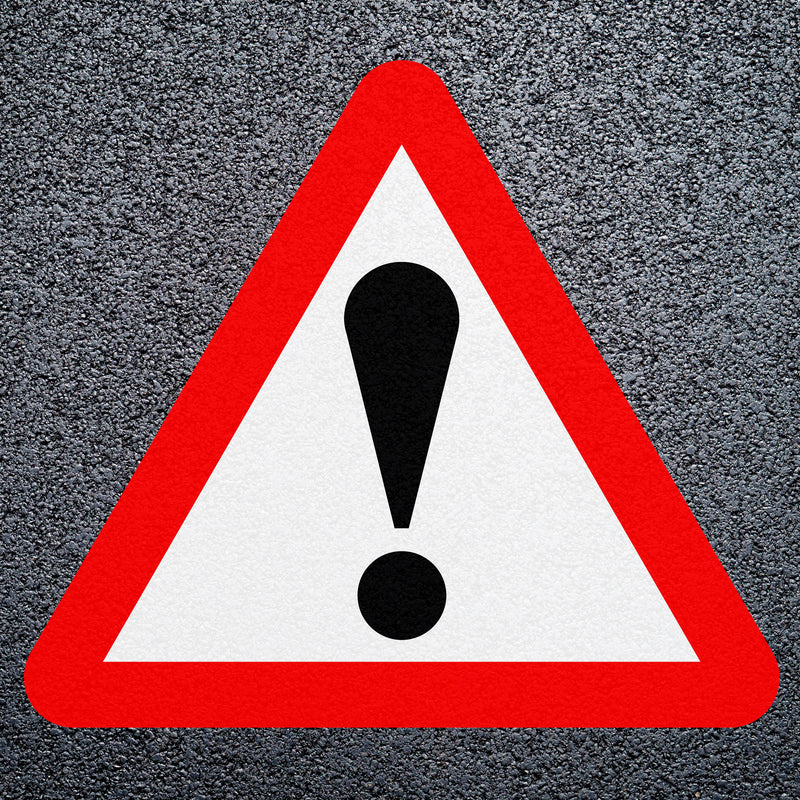 Other Danger / Hidden Dip Red Triangle Road Marking - Thermoplastic ...