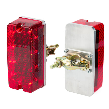 Battery Powered Hoarding Light Multiple Mounting Types (Red / Scaffolding)