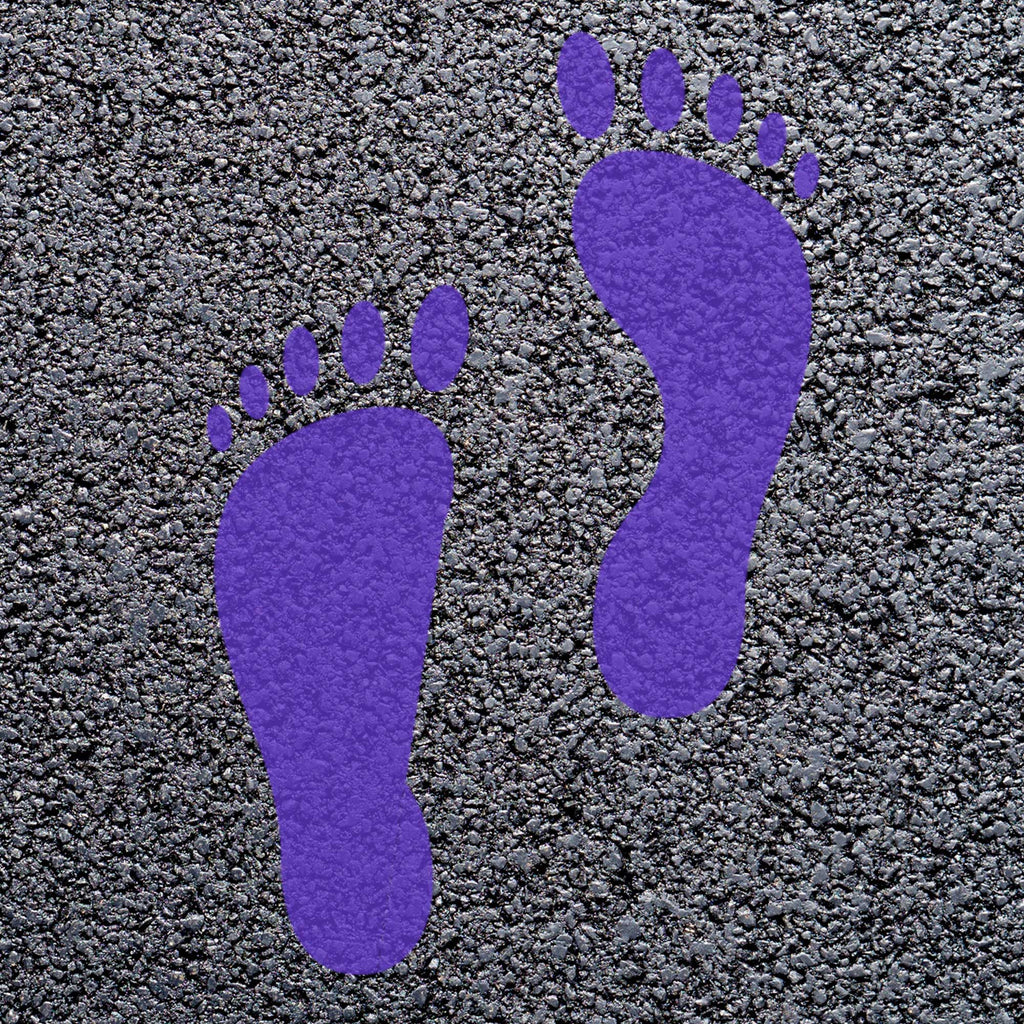 Animal Footprint Playground Markings (Pair) (Violet (Signal) - RAL 4008 / Human Footprint)