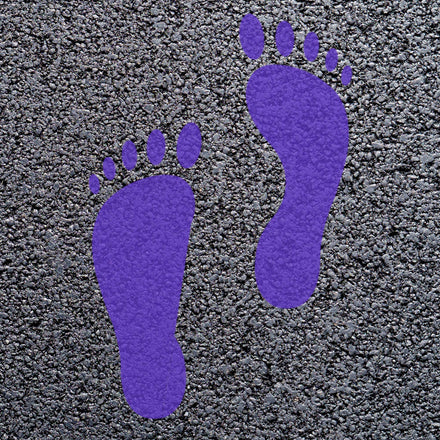 Animal Footprint Playground Markings (Pair) (Violet (Signal) - RAL 4008 / Human Footprint)