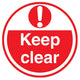 Keep Clear Floor Sign - Self Adhesive