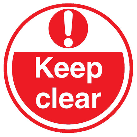 Keep Clear Floor Sign - Self Adhesive