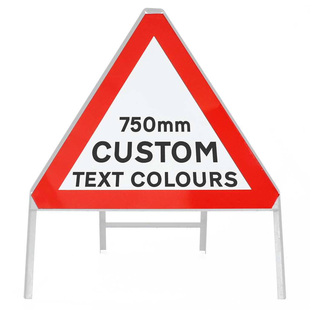 Custom 750mm Triangular Sign Face - Metal Road Sign - Face Only (Red & White / Yes)