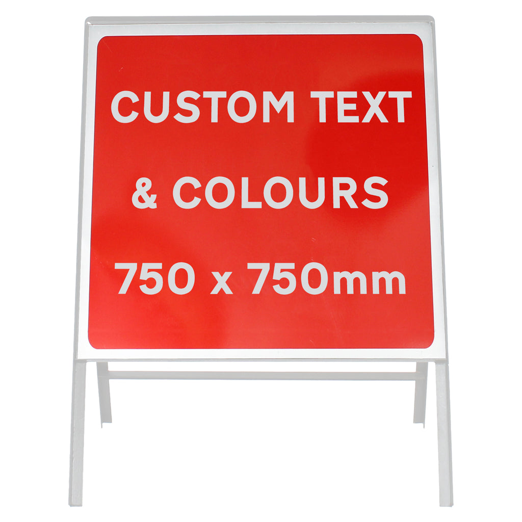 Custom 750x750mm Sign Face  - Metal Road Sign - Face Only (Red & White / Ahead / Yes)