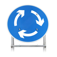 Mini Roundabout Quick Fit Sign Dia. 611.1 750mm 3mm Plastic RA1 (face only) | 750mm