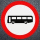 Buses Prohibited Preformed Thermoplastic Road Marking