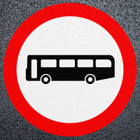 Buses Prohibited Preformed Thermoplastic Road Marking