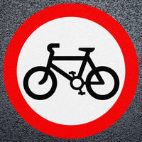 Cycling Prohibited Preformed Thermoplastic Road Marking