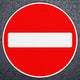 No Entry Preformed Thermoplastic Road Marking