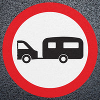 Towed Caravans Prohibited Preformed Thermoplastic Road Markings