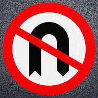 No U-Turns Preformed Thermoplastic Road Marking