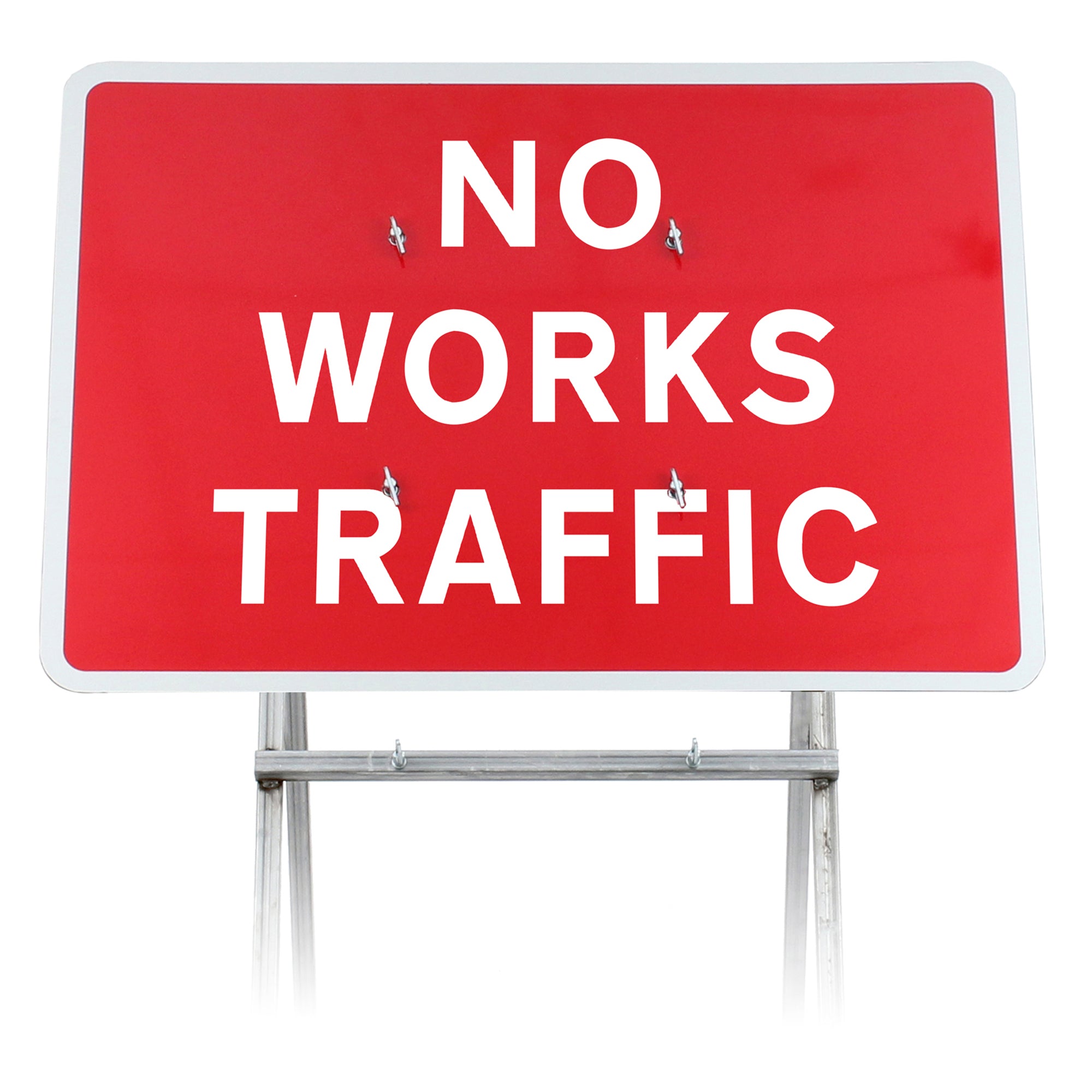 'No Works Traffic' Quick Fit Sign (Face Only) – Start Safety UK
