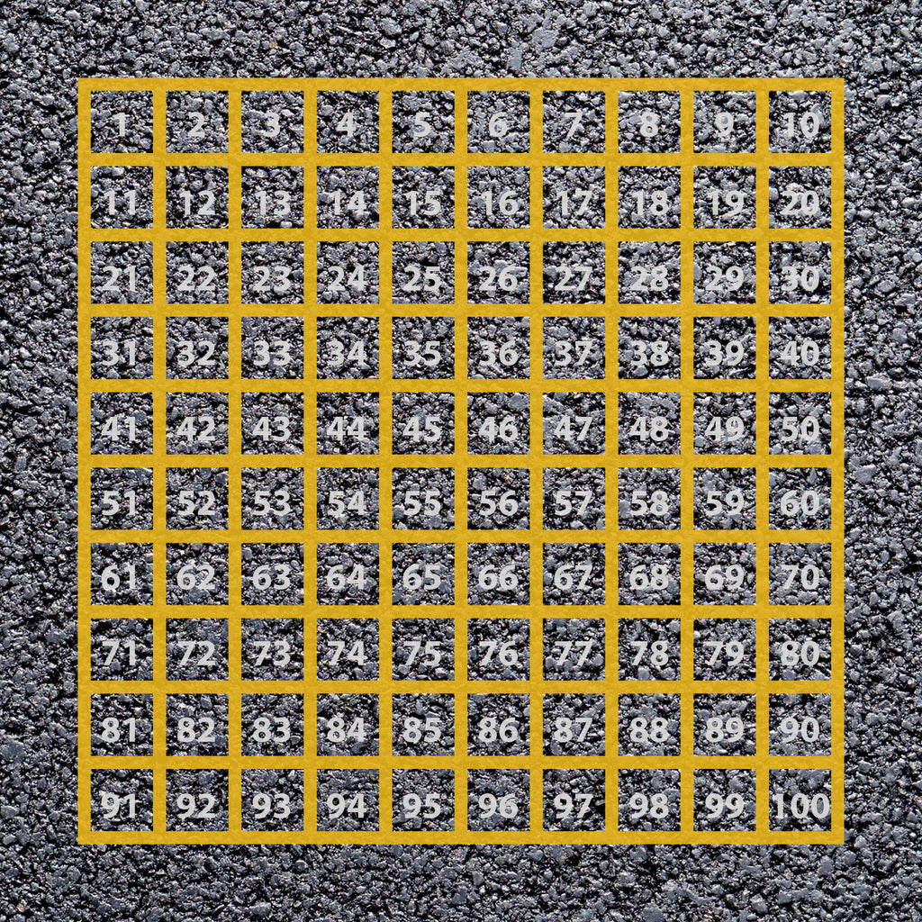 Outline Only Number Grid Playground Marking