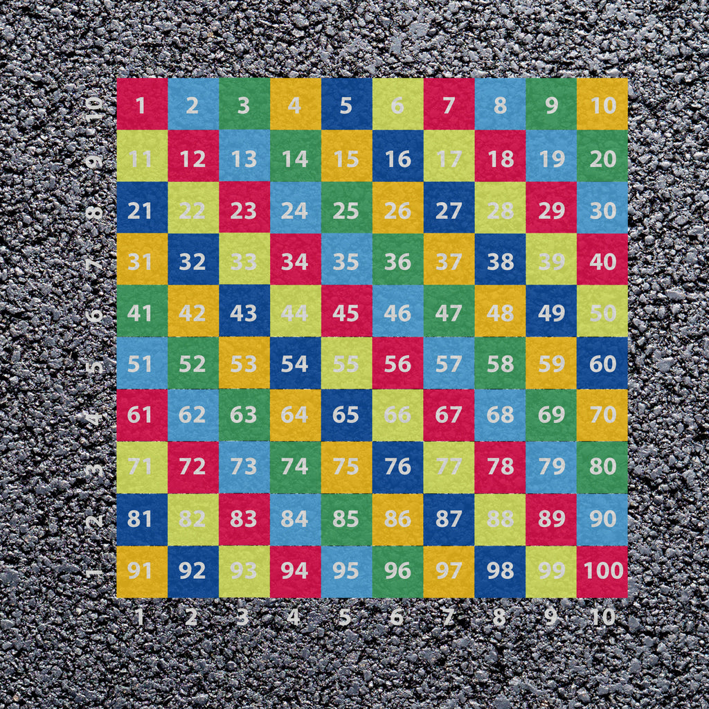 Number Grid Full Colour Playground Marking (3000mm x 3000mm ...