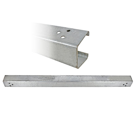 2.4m Open Box Beam Barrier Rail Galvanised Steel