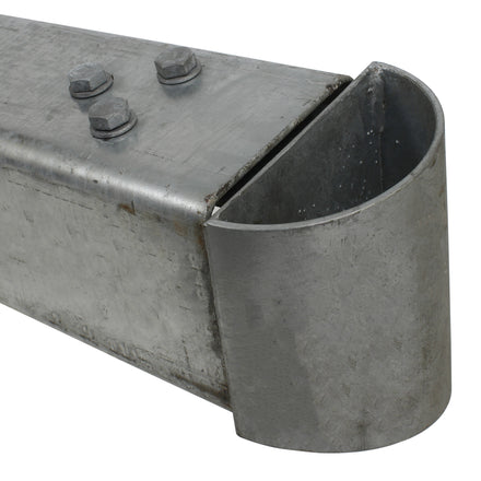 Rounded End Cap Open Box Beam Galvanised Steel