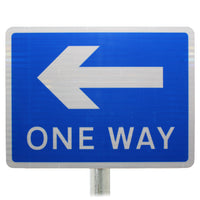 One Way Sign (For Pedestrians) Post Mounted Diagram 810 R2/RA2