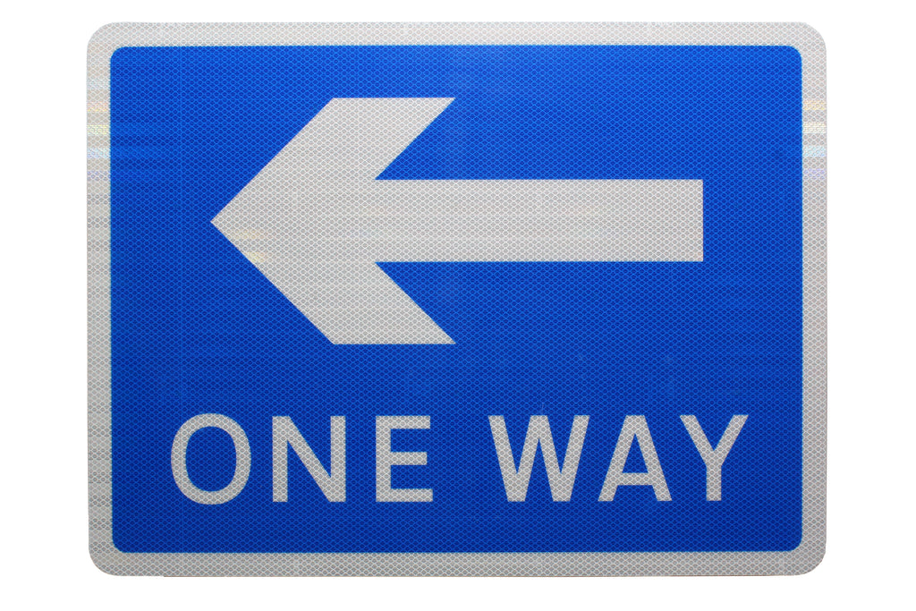 One Way Sign (For Pedestrians) Post Mounted Diagram 810 R2/RA2