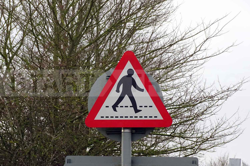 Pedestrian Crossing Ahead Post Mounted Sign - 544 R2/RA2 (Face Only)