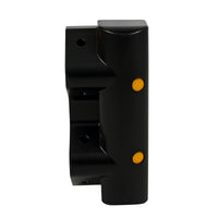 Black Plastic Pedestrian Friendly Scroll Armco Barrier End Cap Inc Reflectors