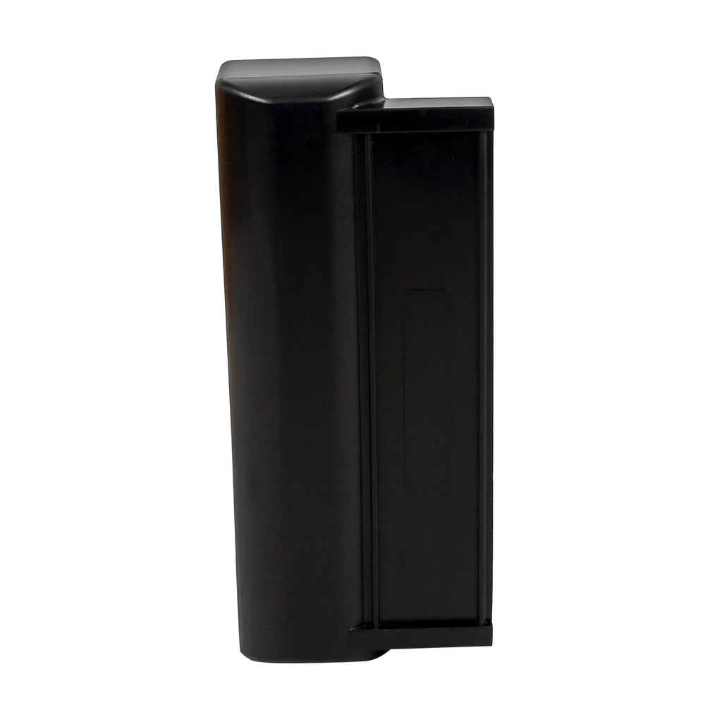 Black Plastic Pedestrian Friendly Scroll Armco Barrier End Cap Inc Reflectors