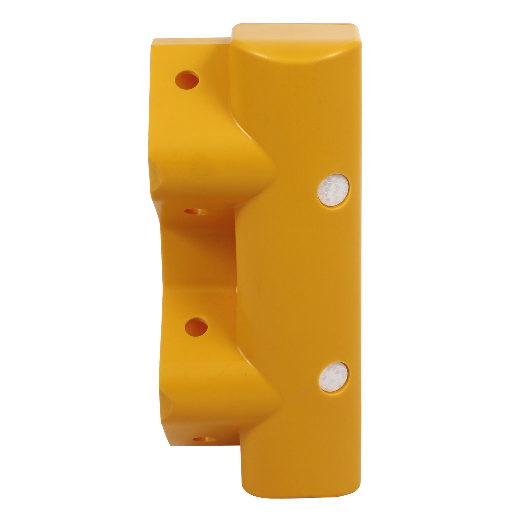 Yellow Plastic Pedestrian Friendly Armco Barrier Scroll End