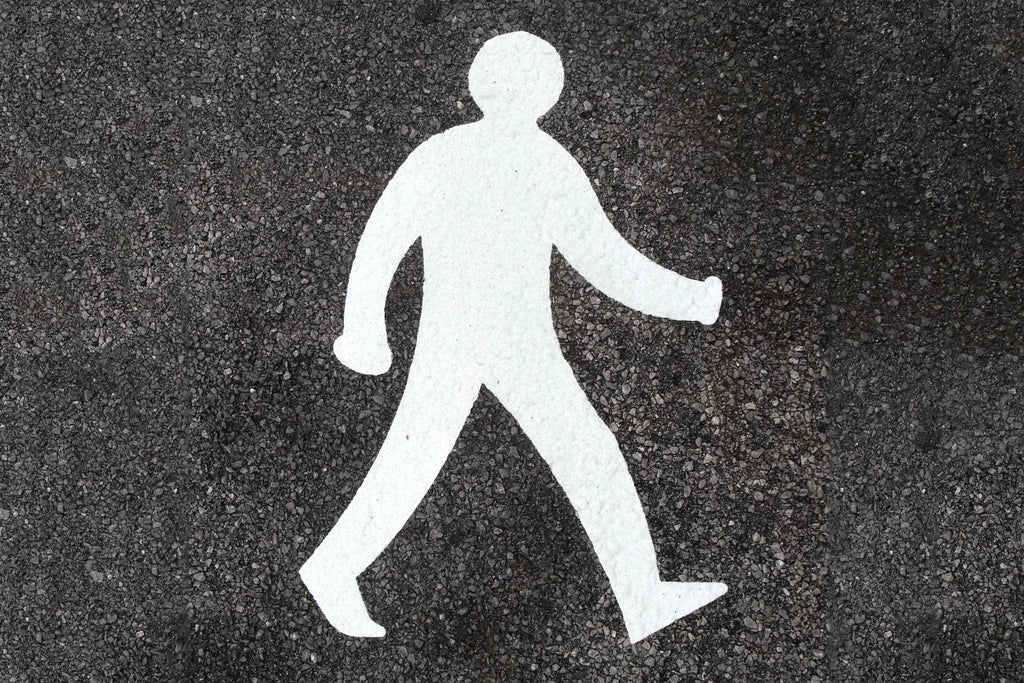 Path / Walking Man Symbol - Car Park Road Markings