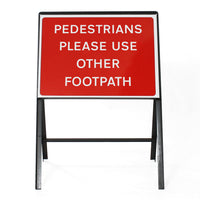 Pedestrians Please Use Other Footpath Sign - Zintec Metal Sign Face | 600x450mm