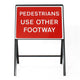 Pedestrians Use Other Footway  - Diagram 7018 - Zintec Metal Sign Face | 600x450mm