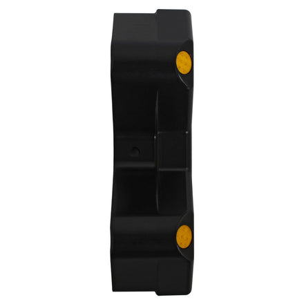 Black Rigid Plastic Armco Barrier End Cap Inc. Reflectors