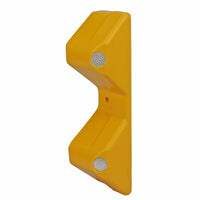 Yellow Rigid Plastic Armco Barrier End Cap Inc. Reflectors