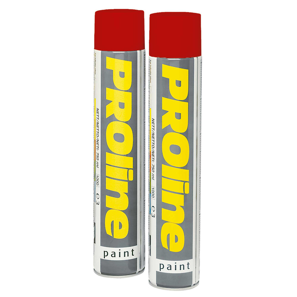 PROline Spray Paint Line Marking Paint 750ml Aerosol (Red)