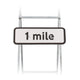 1 Mile Sign Quick Fit  (face only) | Dia. 572 | Colour Choice|  725x275mm