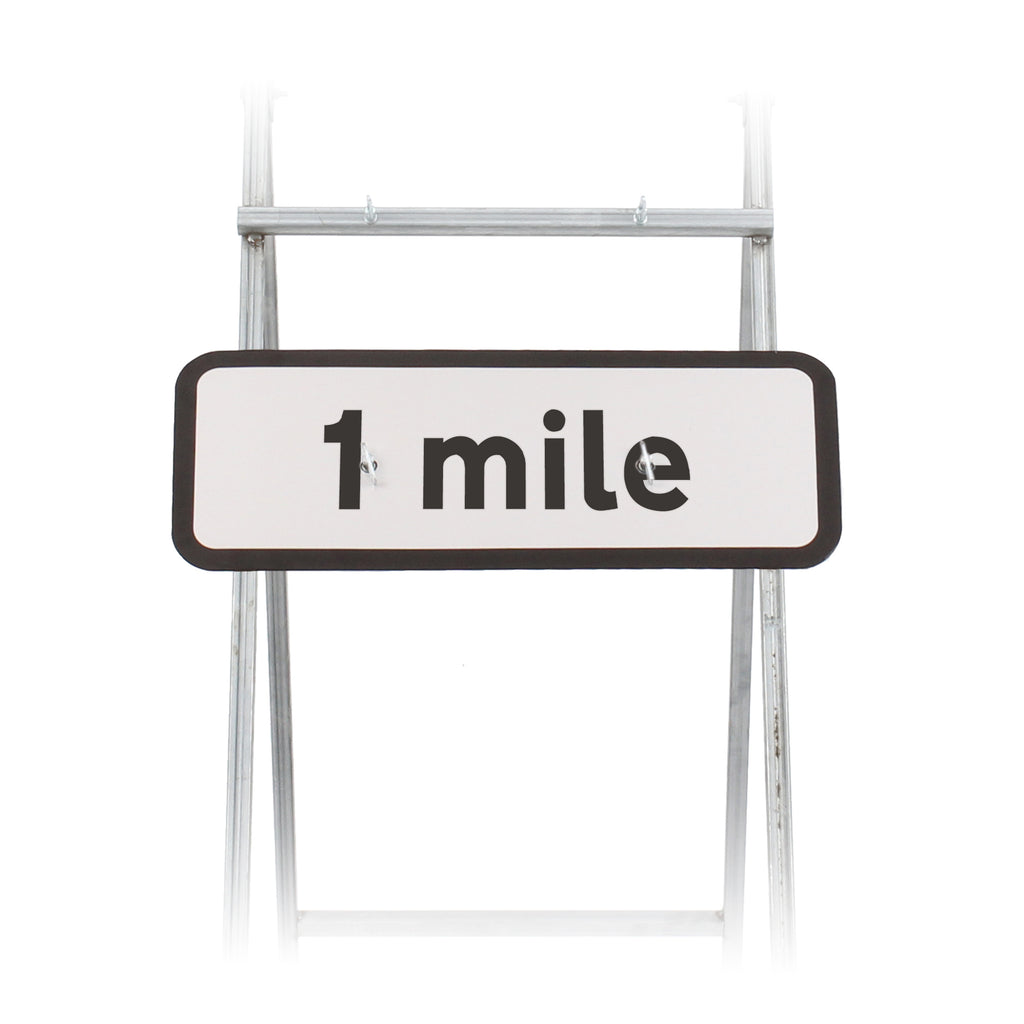 1 Mile Sign Quick Fit  (face only) | Dia. 572 | Colour Choice|  725x275mm