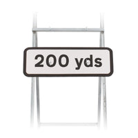 200 Yards Sign Quick Fit  (face only) | Dia. 572 | Colour Choice|  725x275mm