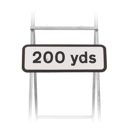 200 Yards Sign Quick Fit  (face only) | Dia. 572 | Colour Choice|  725x275mm