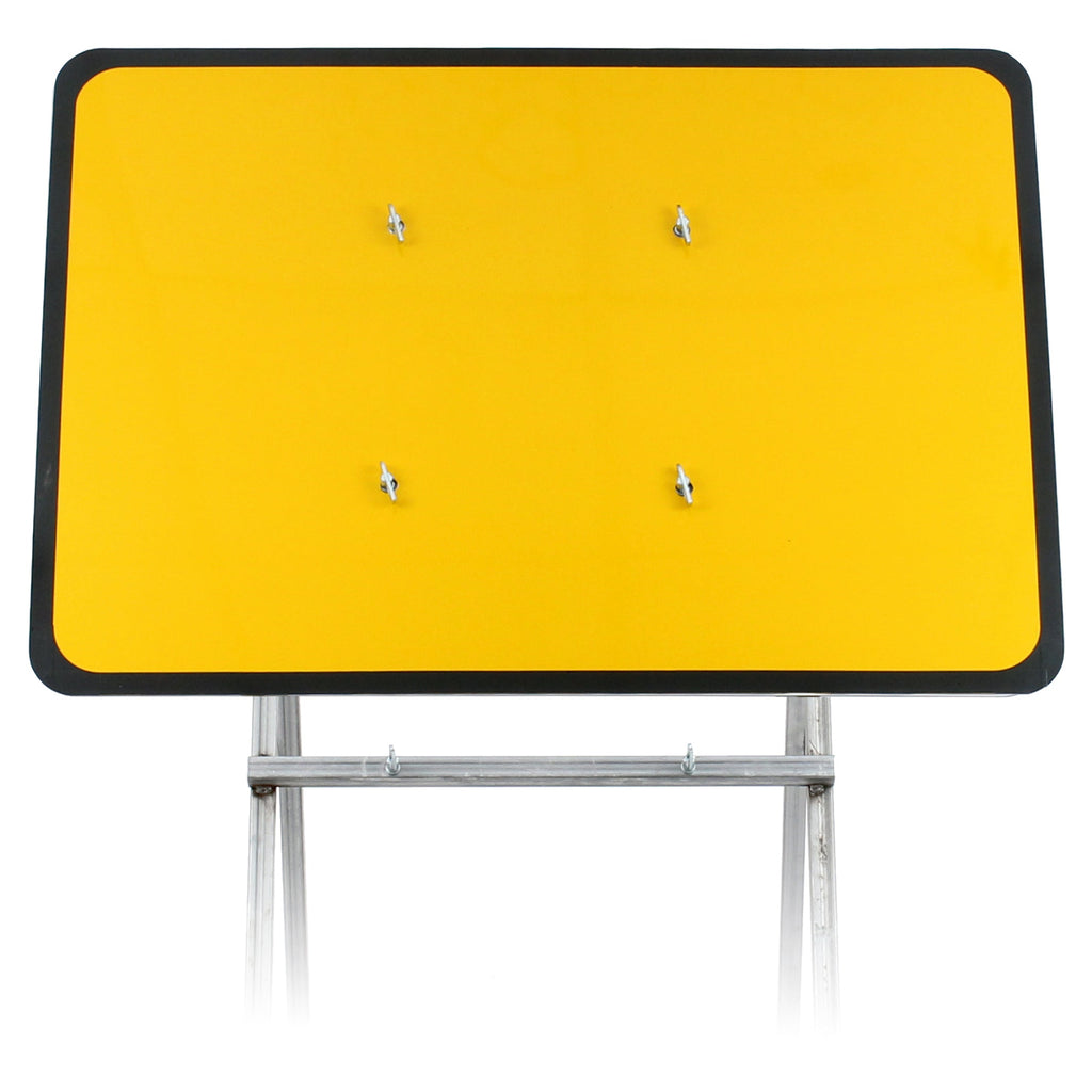 1050x750mm Blank Quick Fit Sign Plastic RA1 - Yellow & Black