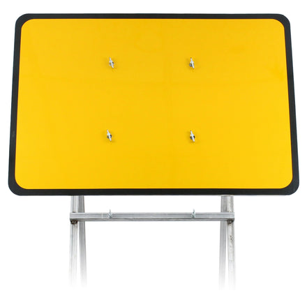 1050x750mm Blank Quick Fit Sign Plastic RA1 - Yellow & Black