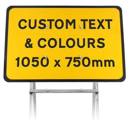 Custom Quick Fit Sign 1050x750mm - Face Only (Yellow & Black / Yes)