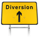 Diversion Ahead Sign Diagram 2702 |Quick Fit (face only) | 1050x750mm