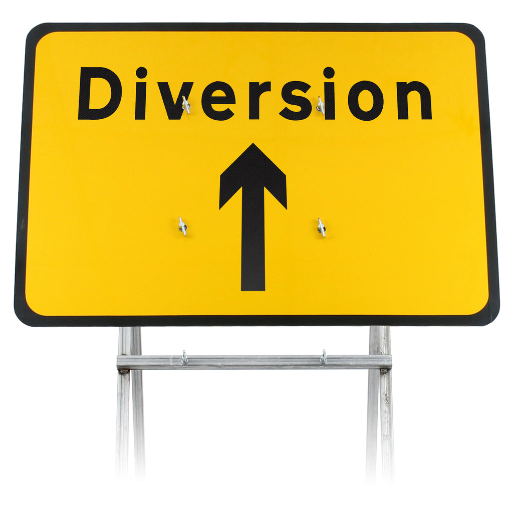 Diversion Ahead Sign Diagram 2702 |Quick Fit (face only) | 1050x750mm