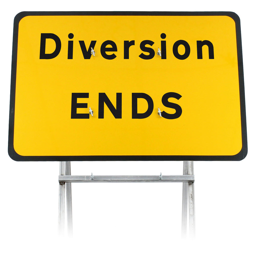 Diversion Ends Sign Diagram 2702 |Quick Fit (face only) | 1050x750mm