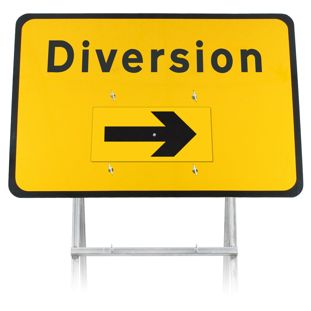 Diversion Rotating Arrow Sign Diagram 2702 |Quick Fit (face only) | 1050x750mm