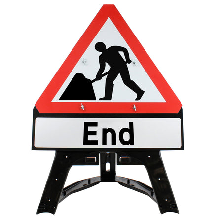 Men At Work Inc. 'End' Sup. Plate Sign QuickFit EnduraSign Dia. 7001