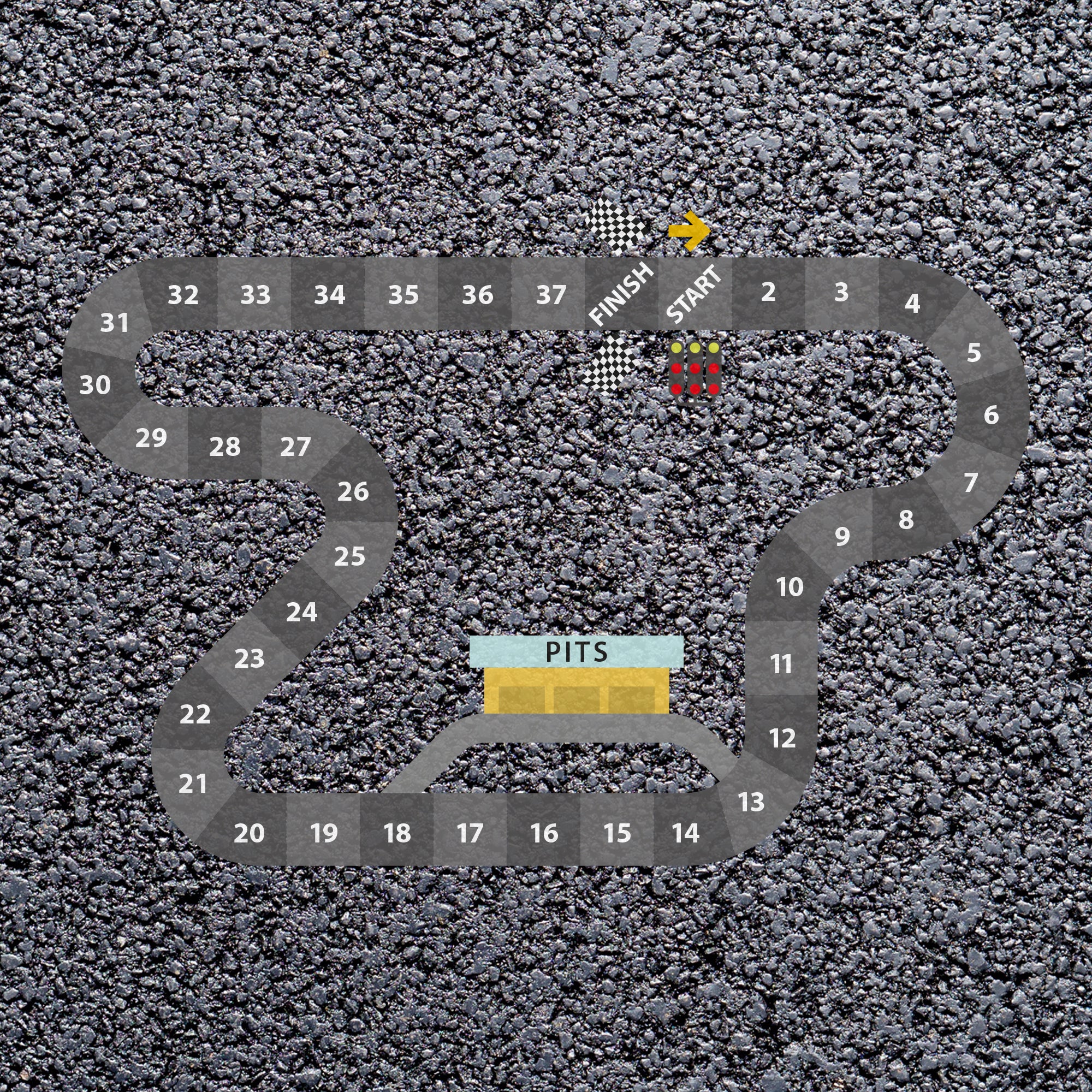 Racing Track Playground Marking (10000mm x 7000mm) | Preformed ...