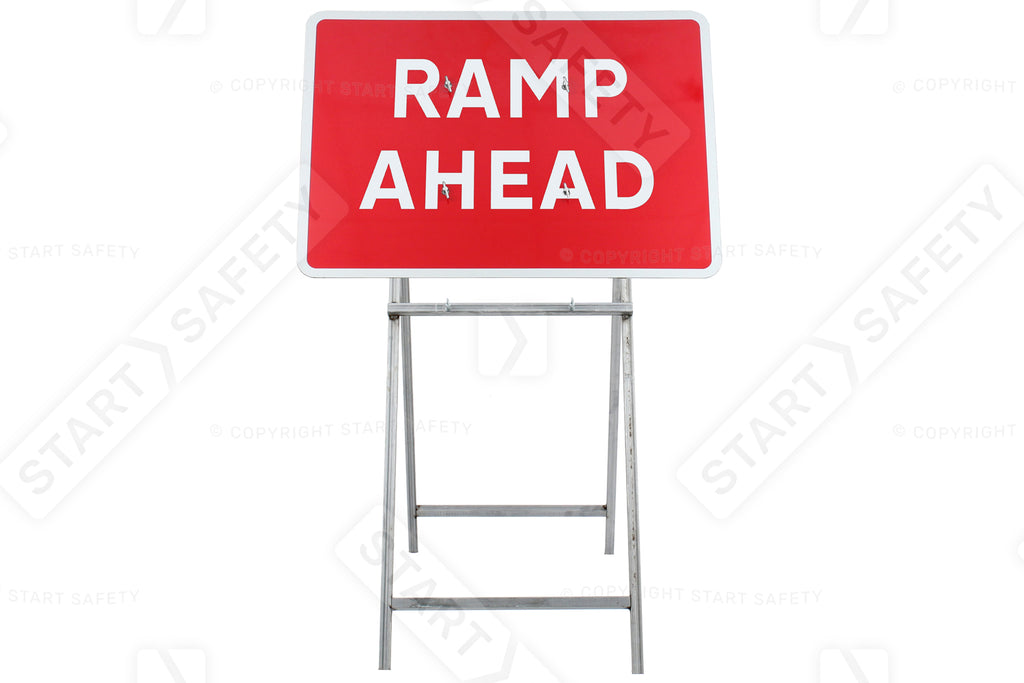 Ramp Ahead Quick Fit Sign Diagram 7010.1 | Quick Fit (face only) | 1050x750mm