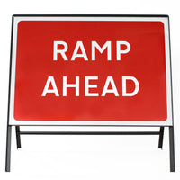 Ramp Ahead Sign - Zintec Metal Sign Dia 7010.1 Face | 1050x750mm